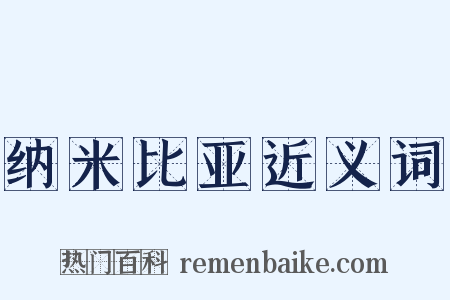 纳米比亚近义词是什么意思的图片